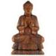 Grande Statue de Bouddha assis 80cm | Bois Sculpté à la Main