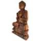 Grande Statue de Bouddha assis 80cm | Bois Sculpté à la Main