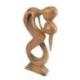 Statuette Couple Enlacé "Union Infinie" 20cm en bois | Cadeau Anniversaire de Mariage