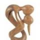 Statuette Couple Enlacé "Union Infinie" 20cm en bois | Cadeau Anniversaire de Mariage