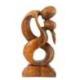 Statuette Couple Amoureux "Union Infinie" 20cm en bois | Cadeau Romantique