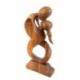 Statuette Couple Amoureux "Union Infinie" 20cm en bois | Cadeau Romantique