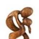 Statuette Couple Amoureux "Union Infinie" 20cm en bois | Cadeau Romantique