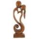 Statue Abstraite Couple en Fusion 50cm en bois | Une Preuve d'Amour Inoubliable