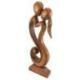 Statue Abstraite Couple en Fusion 50cm en bois | Une Preuve d'Amour Inoubliable