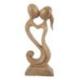 Statuette en bois "Couple en Fusion" 20cm | Cadeau Noces de Bois
