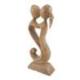 Statuette en bois "Couple en Fusion" 20cm | Cadeau Noces de Bois