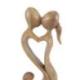 Statuette en bois "Couple en Fusion" 20cm | Cadeau Noces de Bois