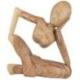 Statue abstraite "Le Penseur" 40cm en bois massif
