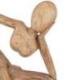 Statue abstraite "Le Penseur" 40cm en bois Brut