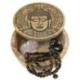 Boîte à bijoux ronde en bois motif Bouddha & Mandala ∅17,5cm