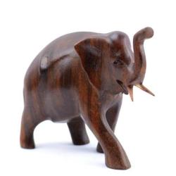 Statuette éléphant en Bois sculpté 10cm