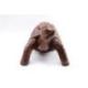Statuette Tortue de terre 20cm - bois massif sculpté main