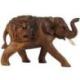Statue éléphant 20cm en bois sculpté main