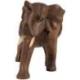 Statue éléphant 20cm en bois sculpté main