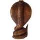 Statue Serpent / Cobra 25cm en bois sculpté