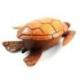 Grande boîte / vide-poche en bois exotique forme Tortue de mer