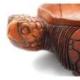 Coupelle vide poche forme Tortue de mer en bois exotique sculpté