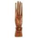 Main de Bouddha / Porte-bagues en bois exotique marron 20cm