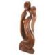 Statue Abstraite XL "Couple Sensuel" 100cm en bois | Sculpture érotique