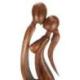 Statue Abstraite XL "Couple Sensuel" 100cm en bois | Sculpture érotique