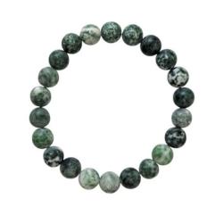 Bracelet Agate Arbre Mate | Boules 8mm