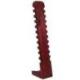 Présentoir à bracelets cranté 45cm - Bois massif teinté Rouge