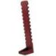 Présentoir à bracelets cranté 45cm - Bois massif teinté Rouge