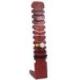 Présentoir à bracelets cranté 45cm - Bois massif teinté Rouge