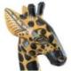 Statue Girafe en bois 30cm création artisanale.