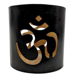 Photophore Ôm en Métal Noir & Or ⌀9cm