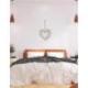 Suspension murale Coeur en Coquillages 22cm | Déco Bohème Chic