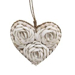 Suspension Coeur en Coquillages 11cm | Déco Bohème Chic