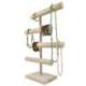 Présentoir à bijoux 4 niveaux 48cm en bois massif | Finition Blanc Cérusé