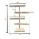 Présentoir à bijoux 4 niveaux 48cm en bois massif | Finition Blanc Cérusé