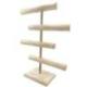Présentoir à bijoux 4 niveaux 48cm en bois massif | Finition Blanc Cérusé