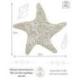 Étoile de Mer murale en Coquillages 30cm | Déco Bohème & Bord de Mer