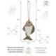 Suspension Poisson en Coquillages et Jonc de Mer 17cm | Déco Bord de Mer
