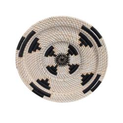 Assiette murale Bohème "Ayu" en rotin ⌀30cm | Fait Main à Bali