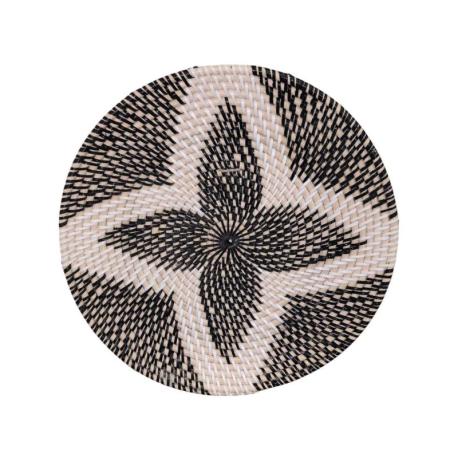 Assiette murale Bohème "Ainur" en rotin ⌀30cm | Artisanat de Bali