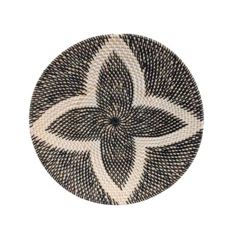 Assiette murale Bohème "Ainur Anggun" en rotin ⌀40cm | Artisanat de Bali