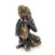 Statuette Bouddha penseur en laiton 10cm, artisanat d'Asie.