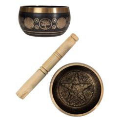 Bol Chantant Tibétain Noir et Or ø11cm | Bouddhas & Symboles Spirituels