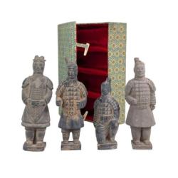 Coffret 4 Guerriers de Terre Cuite – Réplique Armée de Xian
