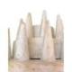 Déclassé - Porte-bagues 13 cônes en bois massif blanc cérusé