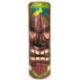 Déclassé ! Totem Tiki 50cm en bois massif Sculpté à la main - Motif Palmier