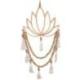 Suspension murale "Lotus" 75cm en bois & rotin | Esprit Bohème Chic