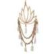 Suspension murale "Lotus" 75cm en bois & rotin | Esprit Bohème Chic