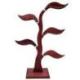 Déclassé - Lot de 15 présentoirs à Bijoux en bois massif rouge