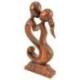 Sculpture bois 20cm "Couple en Fusion" | Preuve d'Amour